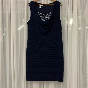 London Times Dress - Navy Blue size 16W. Formal cocktail dress